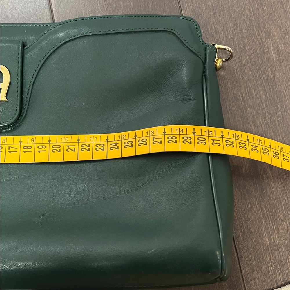 Aigner Green Clutch with Logo - Picture 3 of 9